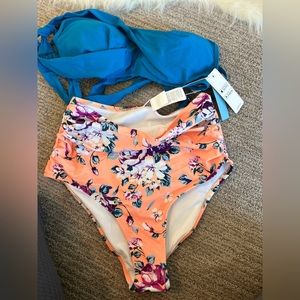 SHEIN, size Small, one piece bathing suit, blue